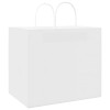 250 db fehér papírzacskók fogantyúkkal 32x22x28 cm