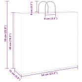 250 db sárga papírzacskók fogantyúkkal 54x15x49 cm 250 db sárga papírzacskók fogantyúkkal 54x15x49 cm