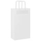 250 db fehér kraft papírzacskók fogantyúkkal 21x11x36 cm