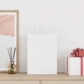 250 db fehér papírzacskók fogantyúkkal 26x12x35 cm 250 db fehér papírzacskók fogantyúkkal 26x12x35 cm