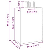250 db fehér papírzacskók fogantyúkkal 26x12x35 cm 250 db fehér papírzacskók fogantyúkkal 26x12x35 cm