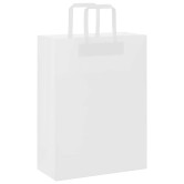 250 db fehér papírzacskók fogantyúkkal 26x12x35 cm 250 db fehér papírzacskók fogantyúkkal 26x12x35 cm