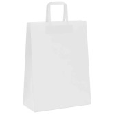 250 db fehér papírzacskók fogantyúkkal 26x12x35 cm 250 db fehér papírzacskók fogantyúkkal 26x12x35 cm