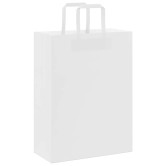 250 db fehér papírzacskók fogantyúkkal 26x12x35 cm 250 db fehér papírzacskók fogantyúkkal 26x12x35 cm