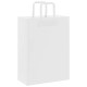 250 db fehér kraft papírzacskók fogantyúkkal 26x12x35 cm