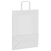 250 db fehér papírzacskók fogantyúkkal 26x12x35 cm 250 db fehér papírzacskók fogantyúkkal 26x12x35 cm
