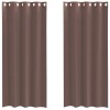 2 db barna fátyolfüggönyök rojtokkal 140x225 cm