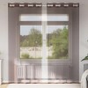 2 db barna fátyolfüggönyök rojtokkal 140x225 cm