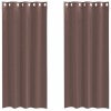 2 db barna fátyolfüggönyök rojtokkal 140x245 cm