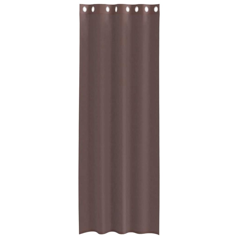 2 db barna fátyolfüggönyök rojtokkal 140x260 cm