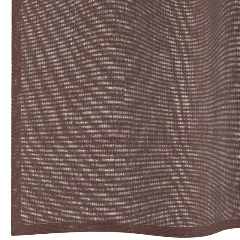 2 db barna fátyolfüggönyök rojtokkal 140x260 cm