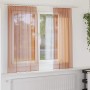 2 db terrakotta voile függönyök rúd zsebekkel