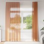 2 db terrakotta voile függönyök rúd zsebekkel