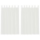 2 db fehér voile függönyök rúd zsebekkel