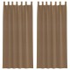 2 db világosbarna fátyolfüggönyök hurokkal 140x245 cm 2 db világosbarna fátyolfüggönyök hurokkal 140x245 cm