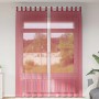 2 db borvörös fátyolfüggönyök hurokkal 140x260 cm