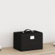 Ékszerdoboz 3 rétegű tükörrel zárható fekete 26x18x17,5 cm