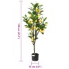 Zöld mesterséges citromfa 136 levéllel 120 cm