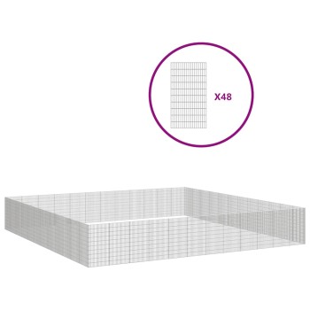 48 paneles horganyzott vas szabadon álló állatketrec 54x100 cm
