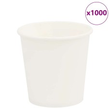 1000 db fehér papír kávéscsészék 4oz 100ml