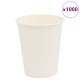 1000 db fehér papír kávéscsészék 8oz 200ml