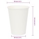 1000 db fehér papír kávéscsészék 12oz 300ml