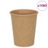 1000 db barna papír kávéscsészék 8oz 200ml