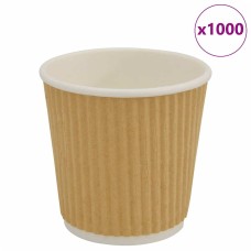 1000 db barna papír kávéscsészék 4oz 100ml