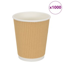 500 db barna papír kávéscsészék 8oz 200ml