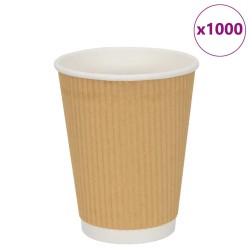 500 db barna papír kávéscsészék 12oz 300ml