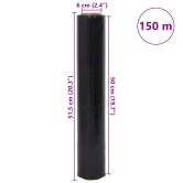 Stretch fólia 6 pcs fekete 30 μm 50 cm x 150 m Stretch fólia 6 pcs fekete 30 μm 50 cm x 150 m