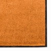 Ajtószőnyeg narancs és fekete 120 x 250 cm poliamid és pvc