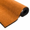Ajtószőnyeg narancs és fekete 120 x 250 cm poliamid és pvc