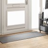 Ajtószőnyeg szürke és fekete 60 x 180 cm 100% poliamid