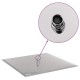 Négyszögletes rozsdamentes acél esőztető zuhanyrózsa 50x50 cm