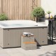 Pezsgőfürdő lépcső 50x50x50,5cm polyrattan és akácfa Pezsgőfürdő lépcső 50x50x50,5cm polyrattan és akácfa
