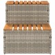 Pezsgőfürdő lépcső 50x50x50,5cm polyrattan és akácfa Pezsgőfürdő lépcső 50x50x50,5cm polyrattan és akácfa