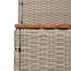 Pezsgőfürdő lépcső 50x50x50,5cm polyrattan és akácfa Pezsgőfürdő lépcső 50x50x50,5cm polyrattan és akácfa