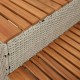 Pezsgőfürdő lépcső 50x50x50,5cm polyrattan és akácfa Pezsgőfürdő lépcső 50x50x50,5cm polyrattan és akácfa