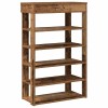 Antik fa szerelt fa cipőtartó 60x30x98 cm