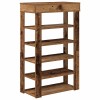 Antik fa szerelt fa cipőtartó 60x30x98 cm