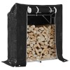 Vidaxl tűzifa állvány esővédővel 100,5x40,5x110,5 cm horganyzott acél