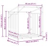 Tűzifa állvány esővédővel 100,5x80,5x110,5 cm horganyzott acél