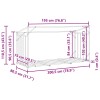 Tűzifa állvány esővédővel 200,5x80,5x110,5 cm horganyzott acél