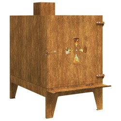 Kemping tűzhely 35x50x60 cm corten acél