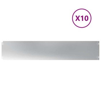 10 db horganyzott acélból gyepszegélyek 20x103 cm