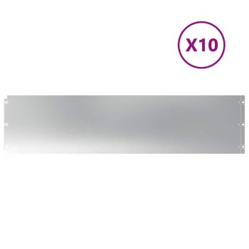 10 db horganyzott acélból gyepszegélyek 25x103 cm