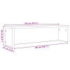 Konyhai állvány rakodható beton szürke 50x15x16 cm műfa