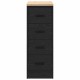 Garázs tárolószekrény fekete 30x51x85 cm tömörfa fenyőfa