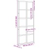Istállóajtó viaszbarna 90 x 208 cm tömör fenyőfa